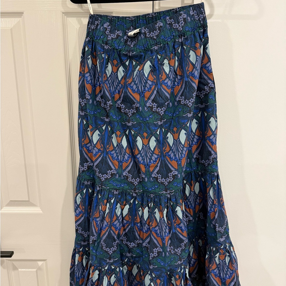 Cara Cara Vibrant Blue and Orange Maxi Skirt